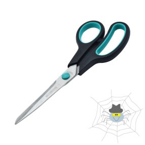 Bluering®  21 cm-s olló, műanyag fekete-zöld nyél