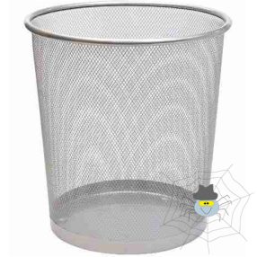 Fémhálós papírkosár 20 liter 29,5 x 33 cm - ezüst