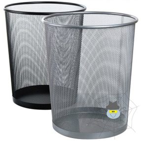 Fémhálós papírkosár 26,5x28cm, közepes Fornax ezüst