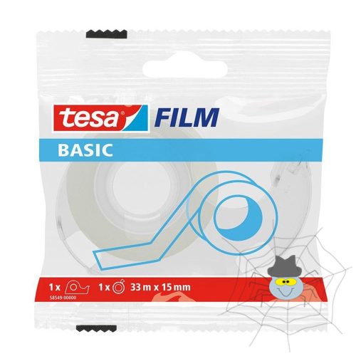 Ragasztószalag átlátszó + adagoló 15mmx33m Tesa