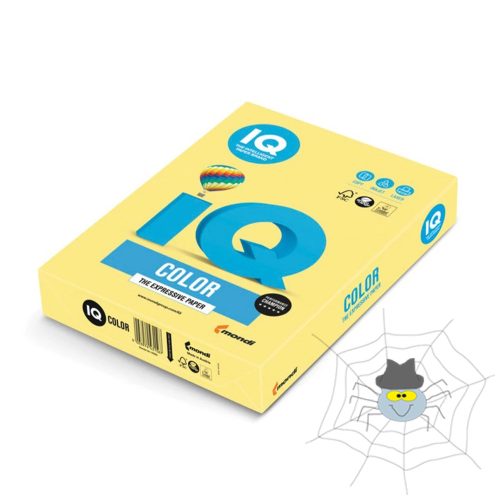 Fénymásolópapír színes IQ Color A/3 80 gr pasztell sárga YE23 500 ív/csomag