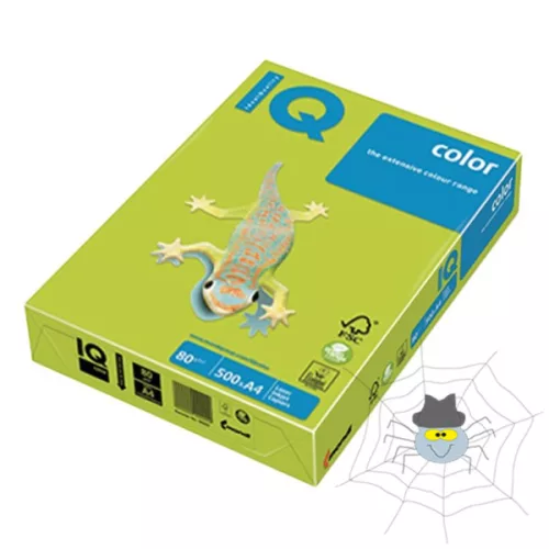 Fénymásolópapír színes IQ Color A/4 80 gr intenzív lime G46 500 ív/csomag