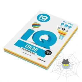   IQ Color A4/80 gr. színes fénymásolópapír - "IRB" intenzív mix - 5 x 50 ív/csomag