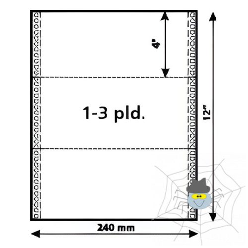 Star Print 3 részre osztott leporelló 240 mm/3 példány 4"  - 600 ív/doboz