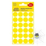   AVERY 3007 öntapadó etikett jelölőpont 18 mm 96 jelölőpont/csomag - sárga
