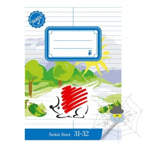 Szótárfüzet ICO Süni A/5 31-32 bekötött sulikész