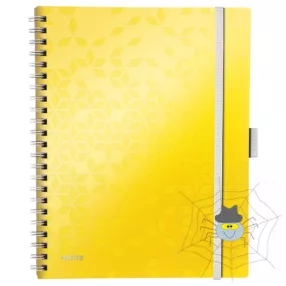 Spirálfüzet LEITZ Wow Active A/4 80 lapos vonalas sárga