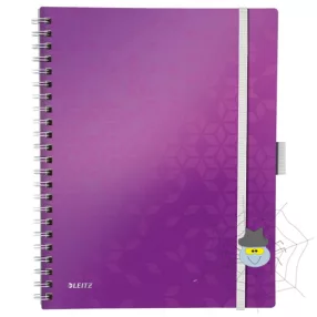 Spirálfüzet LEITZ Wow Active A/4 80 lapos kockás lila