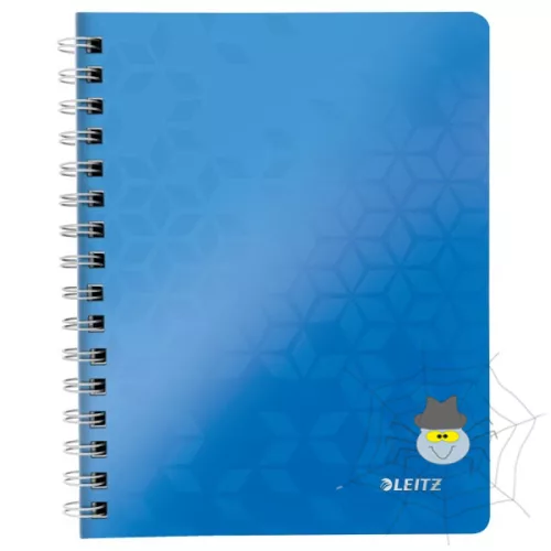 Spirálfüzet LEITZ Wow A/5 80 lapos vonalas kék