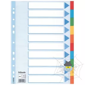 Regiszter ESSELTE Standard A/4 karton 10 részes