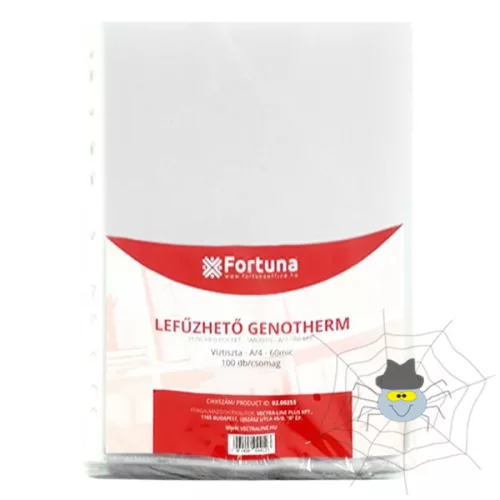 FORTUNA A/4 60 mikron víztiszta lefűzhető genotherm - 100 db/csomag