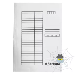   Fortuna A4/230 gram karton, táblázatos pólyás dosszié - fehér