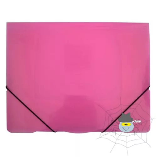 Gumis mappa E-COLLECTION A/4 műanyag pink