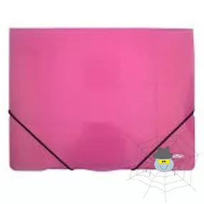 Gumis mappa ELECTRA A/4 műanyag pink