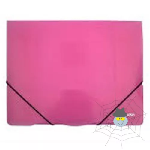 Gumis mappa ELECTRA A/4 műanyag pink