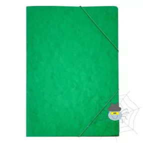 Gumis mappa prespán zöld 345gr