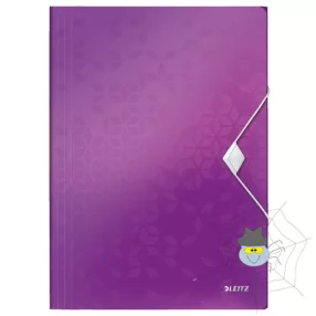 Gumis mappa LEITZ Wow A/4 műanyag lila