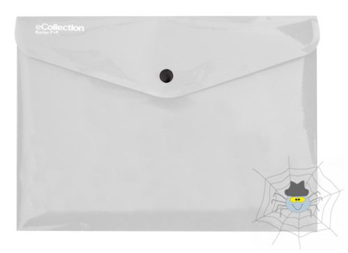 E-COLLECTION műanyag, patentos A/4 irattasak - átlátszó