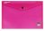 E-COLLECTION műanyag, patentos A/5 irattasak - átlátszó pink