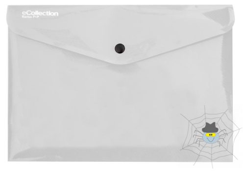 E-COLLECTION műanyag, patentos A/5 irattasak - átlátszó