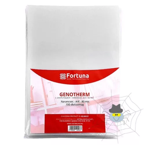 FORTUNA Standard narancsos A4-es L genotherm - 80 micron - 100 db/csomag