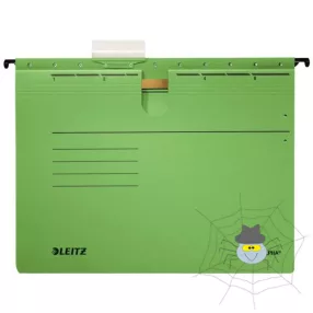   Függőmappa gyorsfűző szerkezettel LEITZ Alpha A/4 karton zöld 25 db/doboz