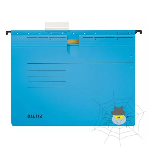 Függőmappa gyorsfűző szerkezettel LEITZ Alpha A/4 karton kék 25 db/doboz