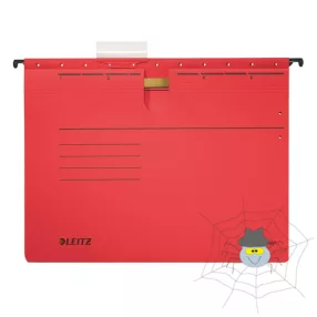  Függőmappa gyorsfűző szerkezettel LEITZ Alpha A/4 karton piros 25 db/doboz