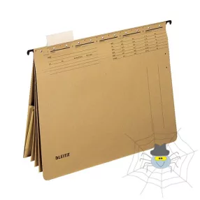   Függőmappa gyorsfűző szerkezettel LEITZ Alpha A/4 kombi karton natúr 25 db/doboz