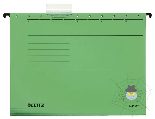 Függőmappa LEITZ Alpha Standard A/4 karton zöld 25 db/doboz