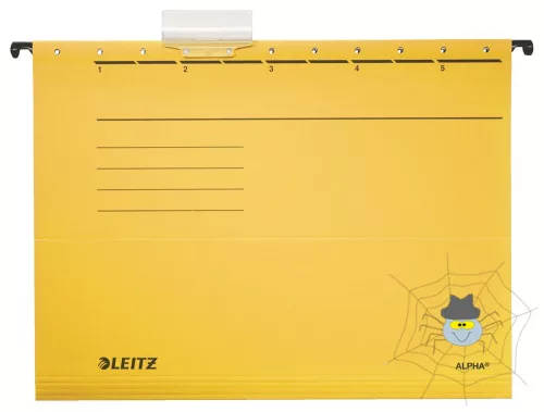 Függőmappa LEITZ Alpha Standard A/4 karton sárga 25 db/doboz