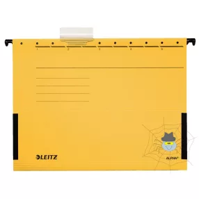  Függőmappa oldalvédelemmel LEITZ Alpha Standard A/4 karton sárga 25 db/doboz