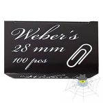 WEBER'S nikkel gemkapocs 28mm - 100db/doboz