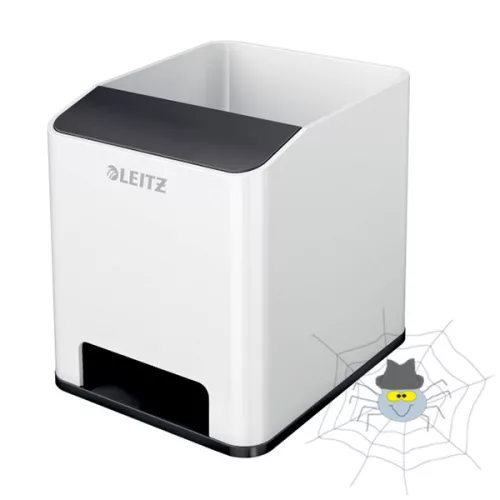 Írószertartó műanyag LEITZ Wow 2 rekeszes fehér/fekete