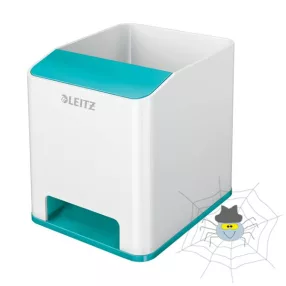   Írószertartó műanyag LEITZ Wow 2 rekeszes fehér/jégkék
