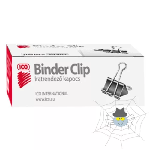 Binder csipesz ICO 15mm 12 db/doboz