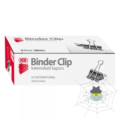 Binder csipesz ICO 19mm 12 db/doboz