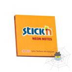   STICK'N 76x76 mm öntapadó jegyzettömb - neon narancs -100 lap/tömb