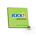   STICK'N 76x76 mm öntapadó jegyzettömb - neon zöld -100 lap/tömb