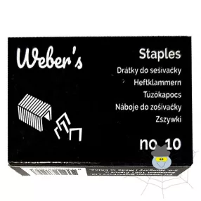 WEBER'S No.10 tűzőkapocs -1000 db/doboz