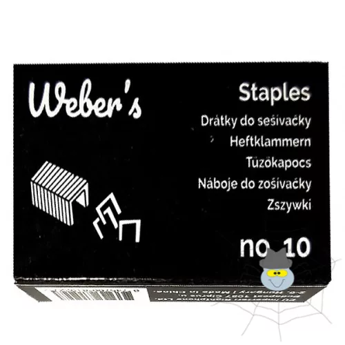 WEBER'S No.10 tűzőkapocs -1000 db/doboz