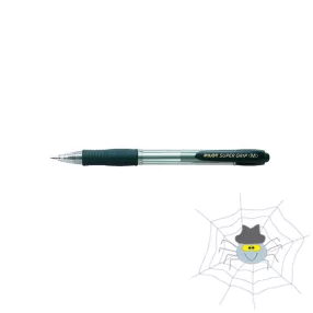   Golyóstoll PILOT Super Grip Ball Point Pen Fine nyomógombos fekete