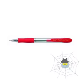   Golyóstoll PILOT Super Grip Ball Point Pen Fine nyomógombos piros