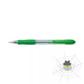   Golyóstoll PILOT Super Grip Ball Point Pen Fine nyomógombos zöld
