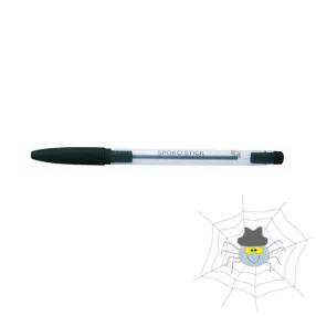 SPOKO 0115 eldobható kupakos golyóstoll 0,5 mm - fekete