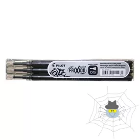   Tollbetét roller PILOT Frixion Point tűhegyű törölhető 0,25 mm fekete 3 db/csomag
