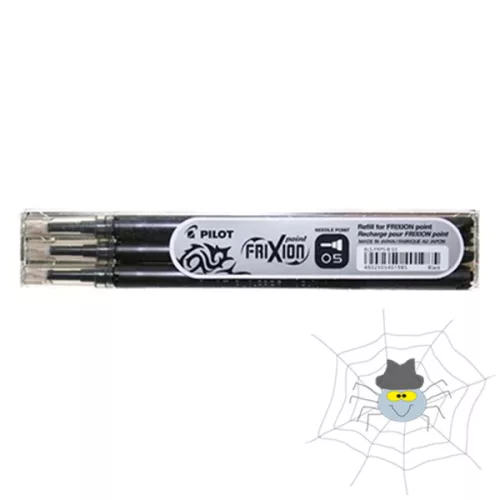 Tollbetét roller PILOT Frixion Point tűhegyű törölhető 0,25 mm fekete 3 db/csomag