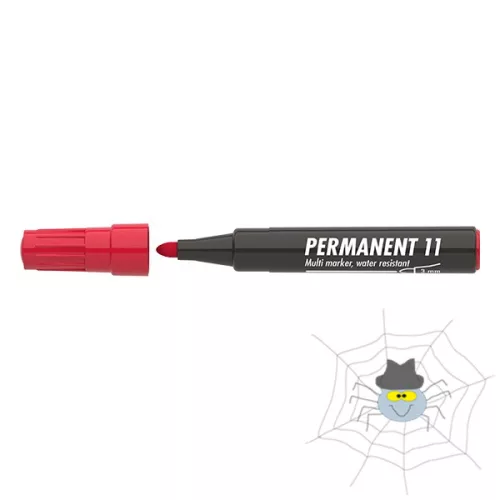 Alkoholos marker ICO Permanent 11 piros