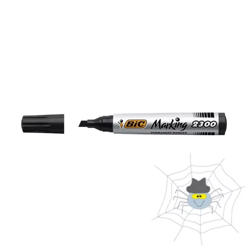 BIC 2300 alkoholos vágott hegyű marker  vágott - fekete