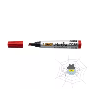 BIC 2300 alkoholos vágott hegyű marker  vágott - piros